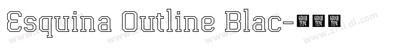 Esquina Outline Blac字体转换